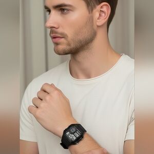 Black Sports LED Watch